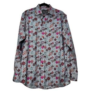 David Smith Australia Men’s MED Statement Lantern Long Sleeve Classic Fit Shirt